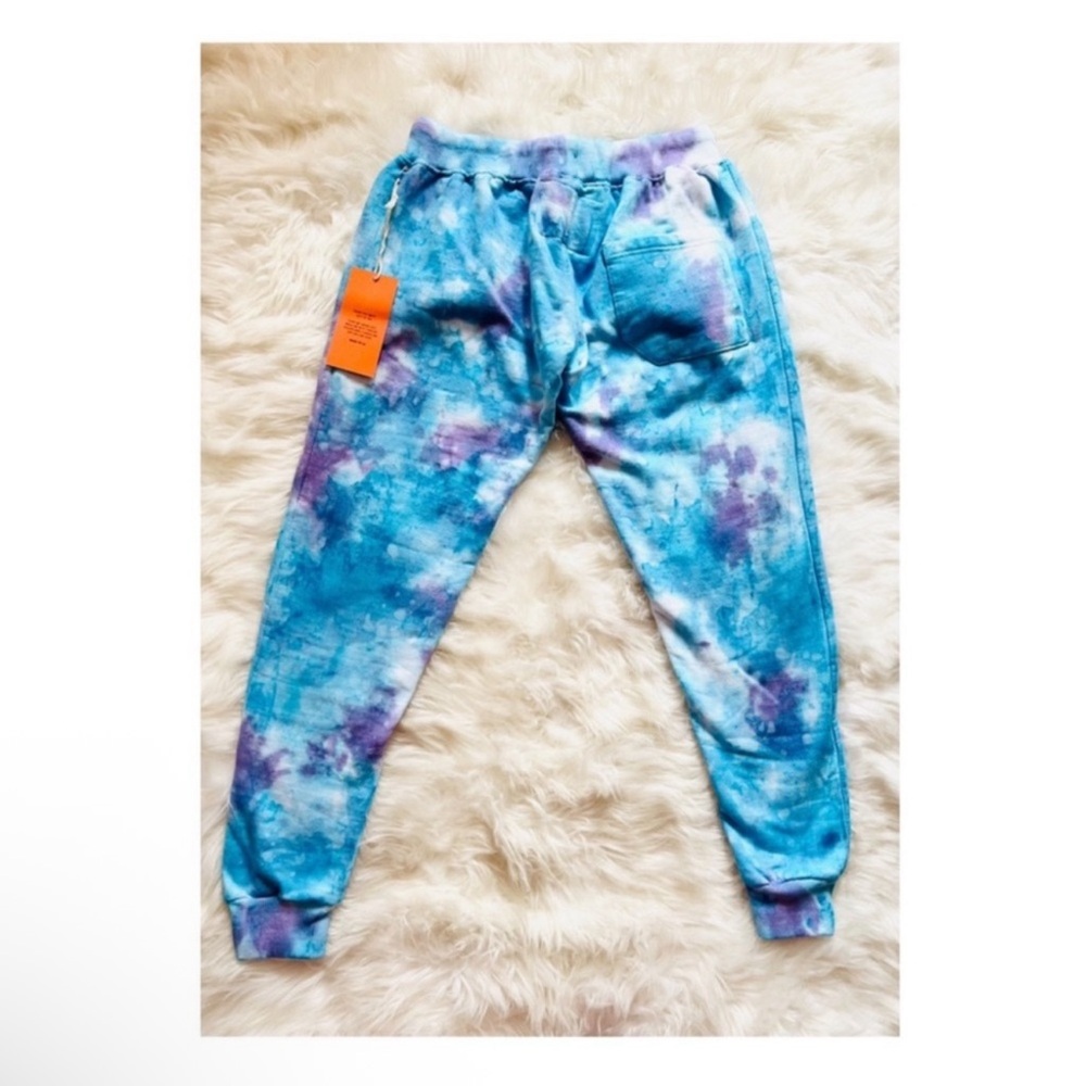 New! La Detresse Blueberry Mystic Tie Dye Hoodie & Jogger Relaxed Fit Set - Picture 10 of 11